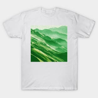 Tropical Green Mountains Oil Effects 1 T-Shirt